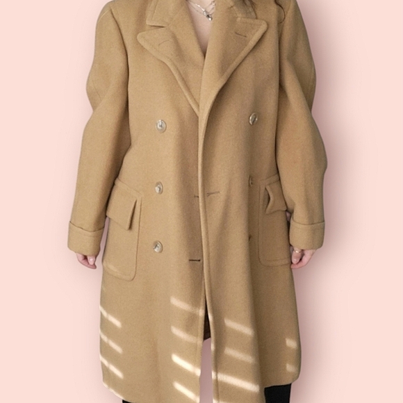 Vintage Jackets & Blazers - vintage camel 100 camel fur Tan Overcoat